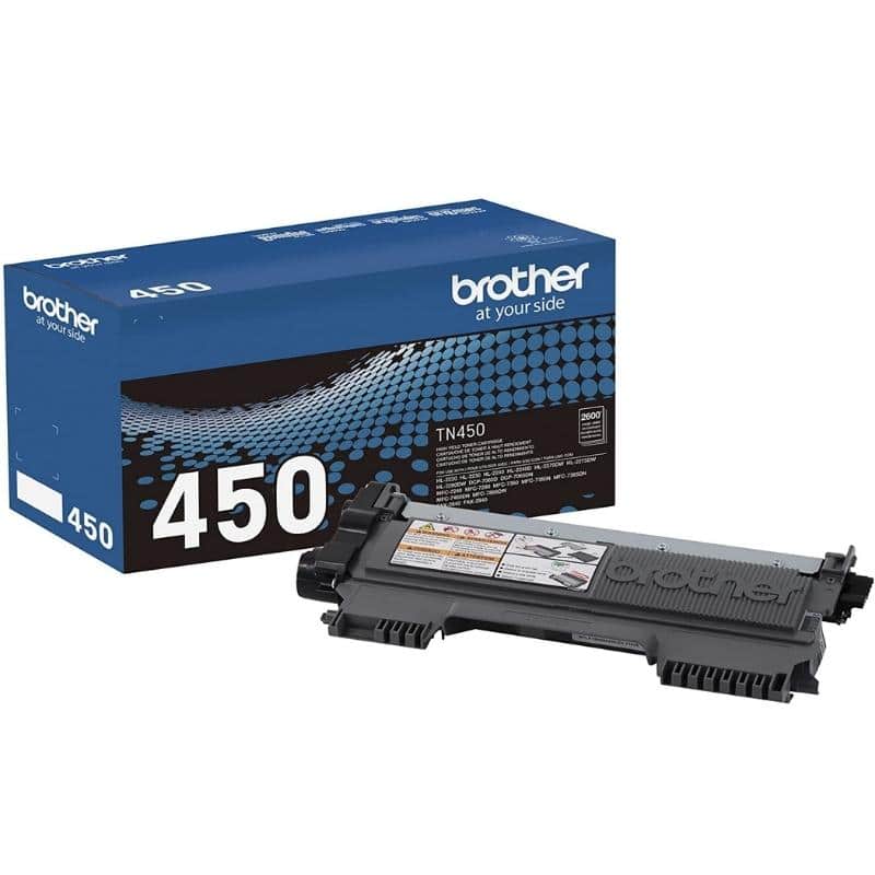 Tóner Brother Original TN450 rendimiento 2.600 páginas Negro