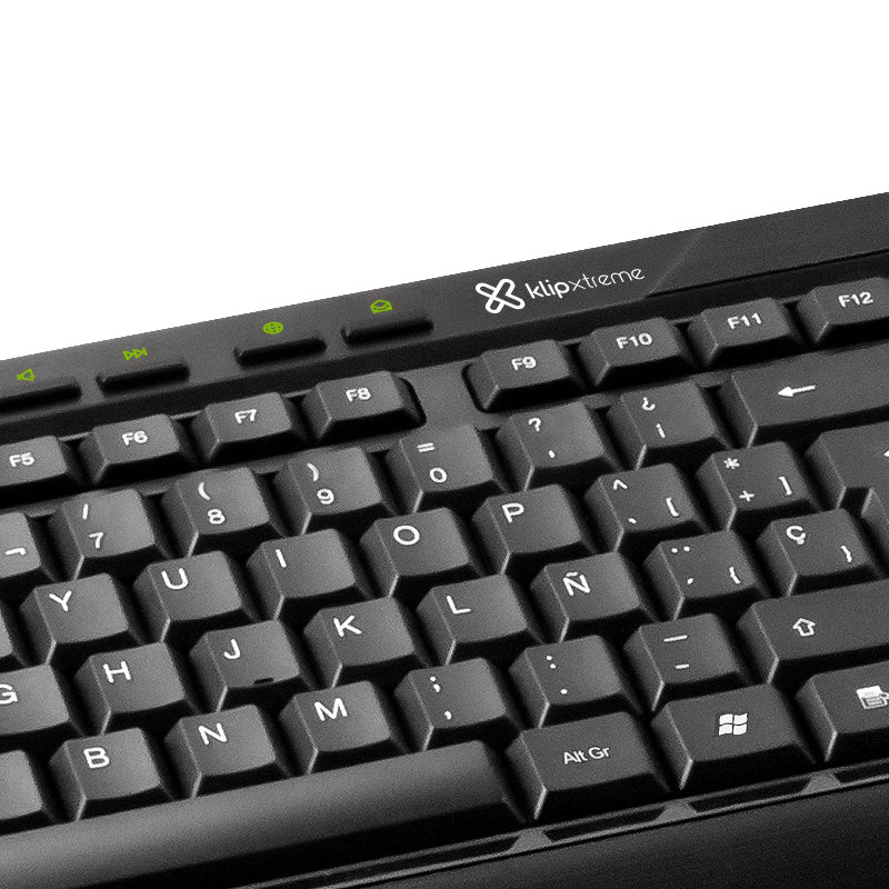 Kit Teclado Mouse KlipXtreme KCK-251S Alámbrico, Español, Multimedia