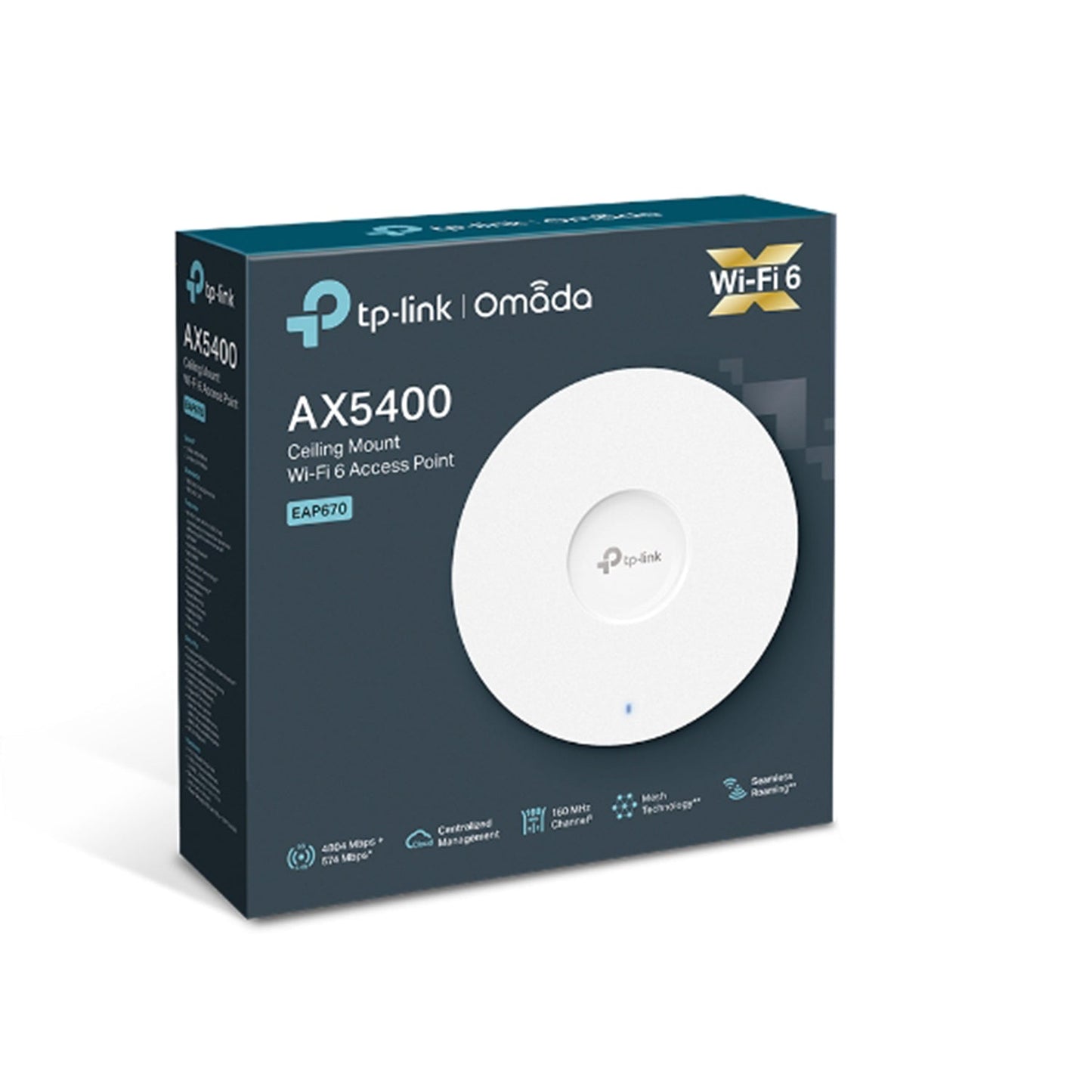 Access Point Inalámbrico TP-LINK EAP670 DualBand Wi-Fi 6 AX5400 802.11a/b/g/n/ac/ax 2.4GHz5GHz
