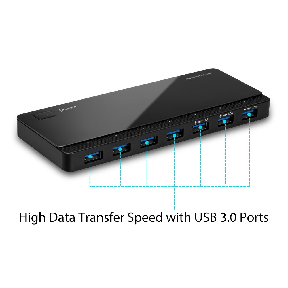 Adaptador HUB TP-LINK UH700 de 7 Puertos USB 3.0 Hasta 5 Gbps