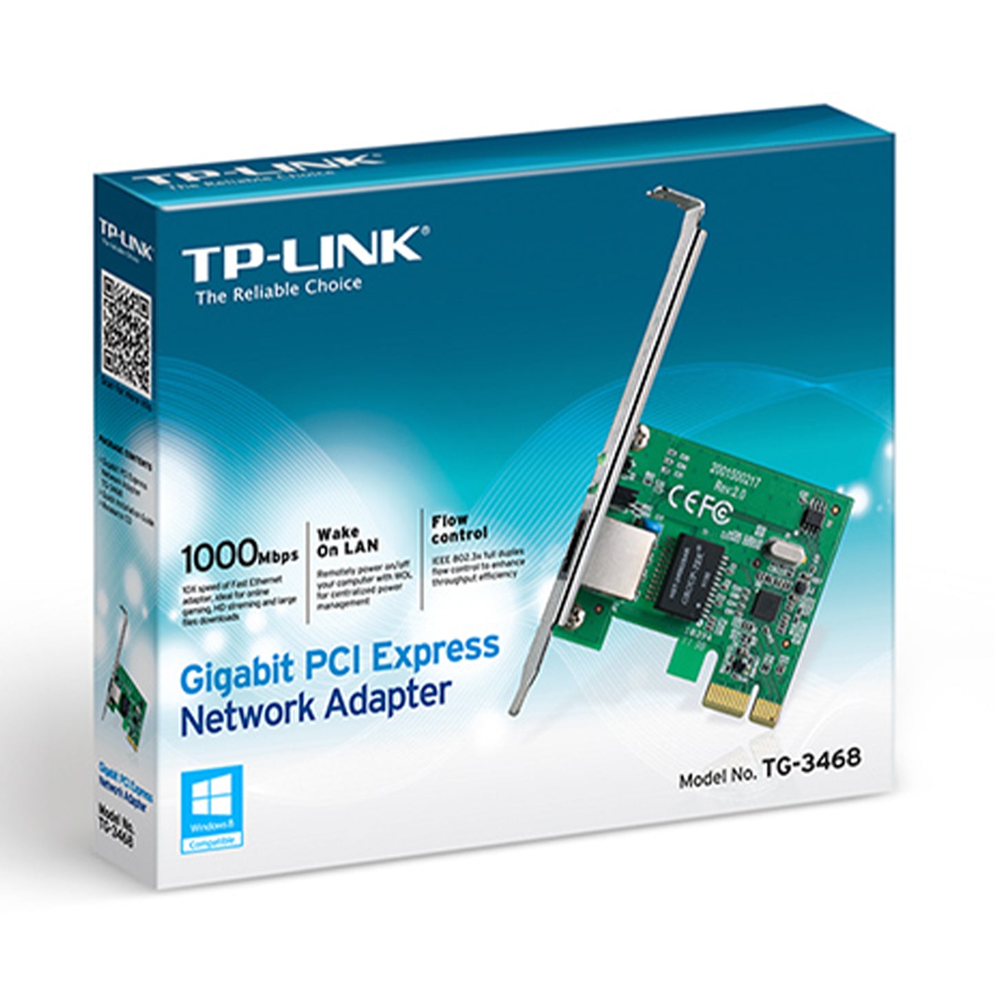 Adaptador de Red TP-Link TG-3468 Express Gigabit, 32-bit PCI Express, Wake-on-LAN