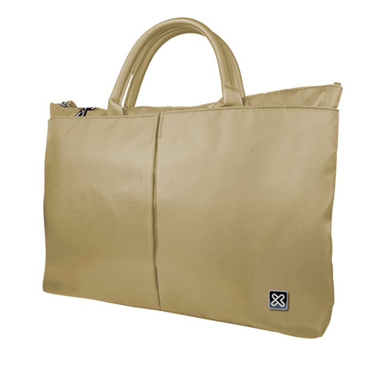 Bolso para notebook modelo Amalfi marca Klip Xtreme color beige, foto fondo blanco