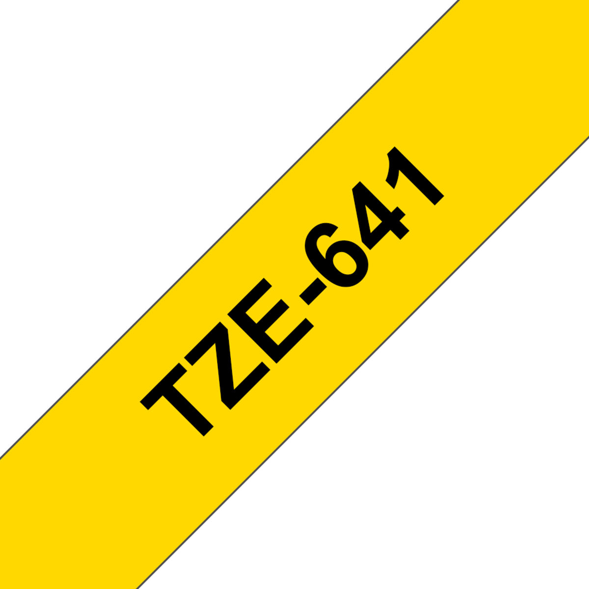 Cinta Rotuladora Brother TZe-641 Adhesivo estándar 18mm x 8mts Negro sobre Amarillo