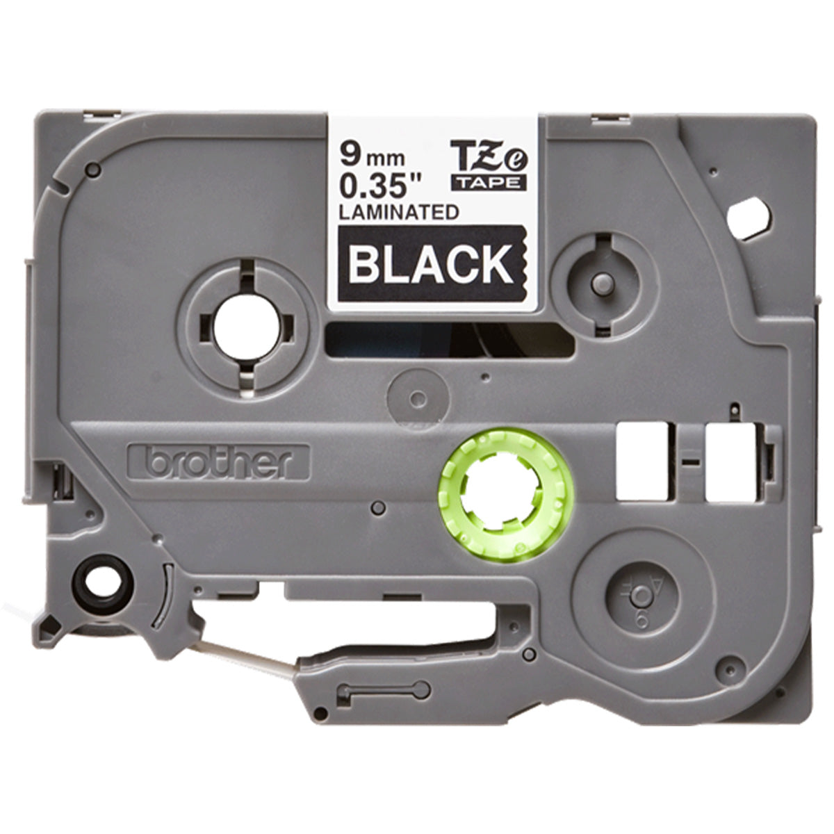 Cinta Rotuladora Brother TZe-325 Adhesivo estándar 9mm x 8mts negro letras blancas