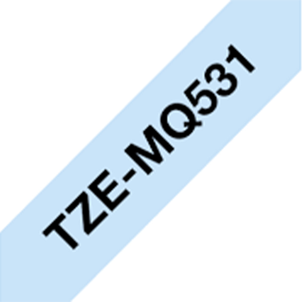 Cinta Rotuladora Brother TZe-MQF31 Decorativa 12mm x 4m celeste pastel letras negras