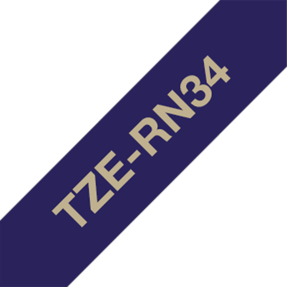 Cinta Rotuladora Brother Satin TZERN34 12mm x 4m Azul letras doradas