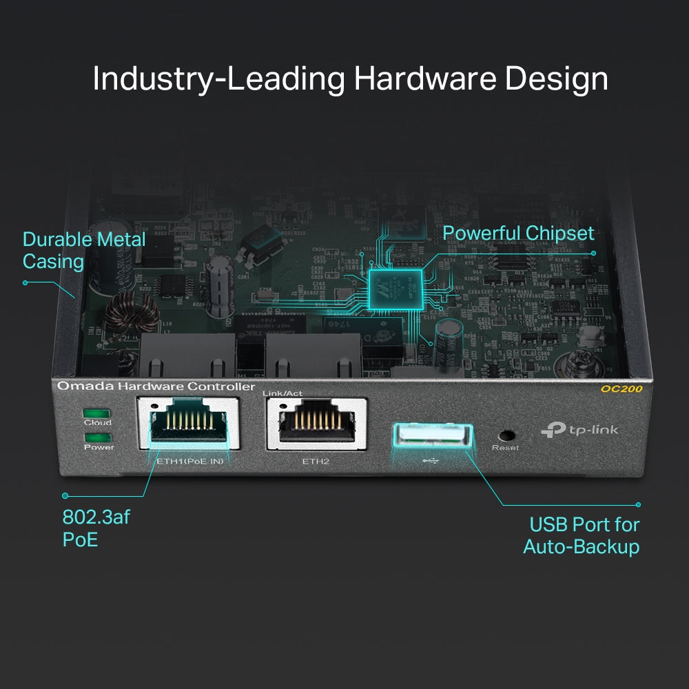 Controlador redes Wi-Fi TP-LINK Omada Cloud Controller OC200 Gris Oscuro