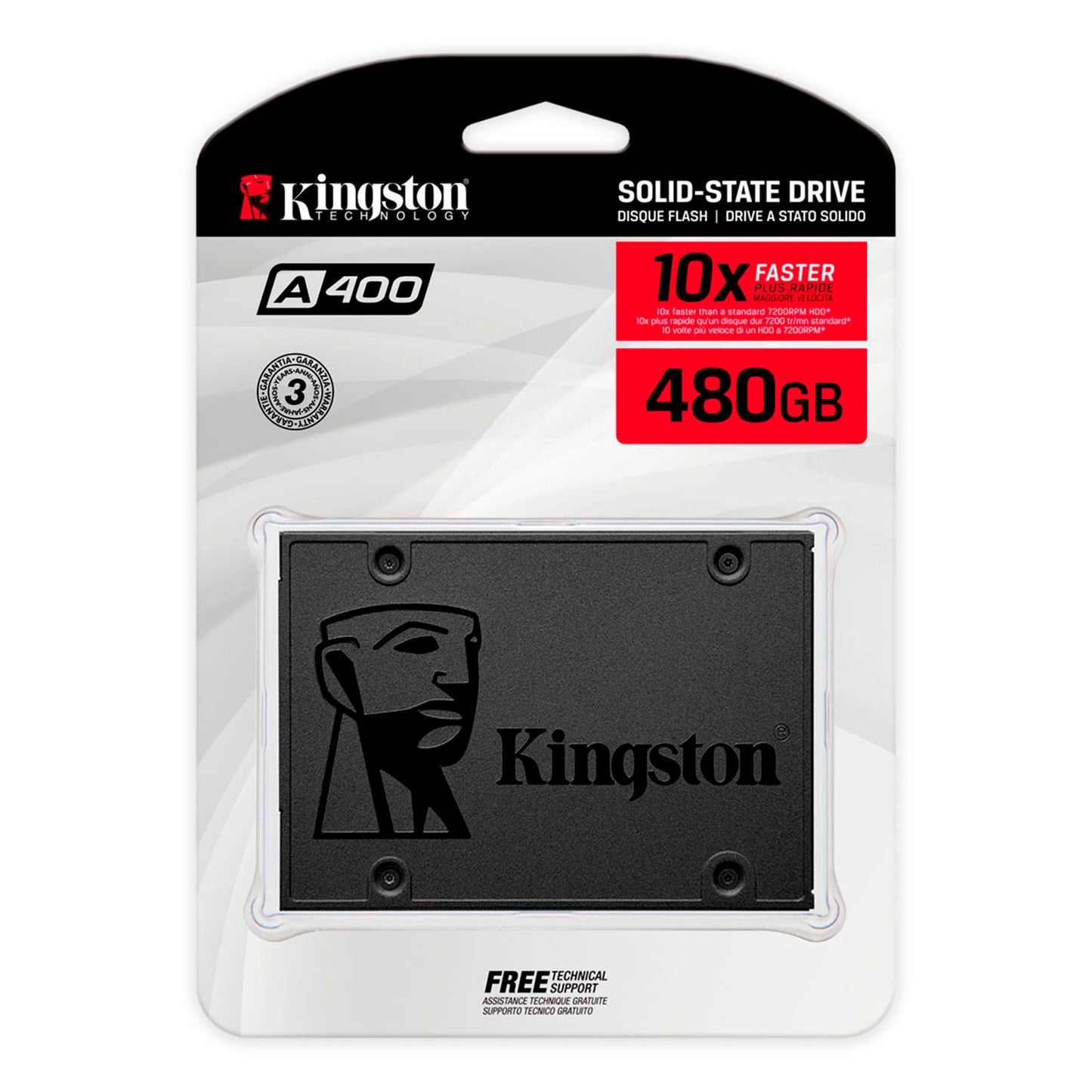 Unidad de estado sólido SSD Kingston A400 de 480GB 2,5"