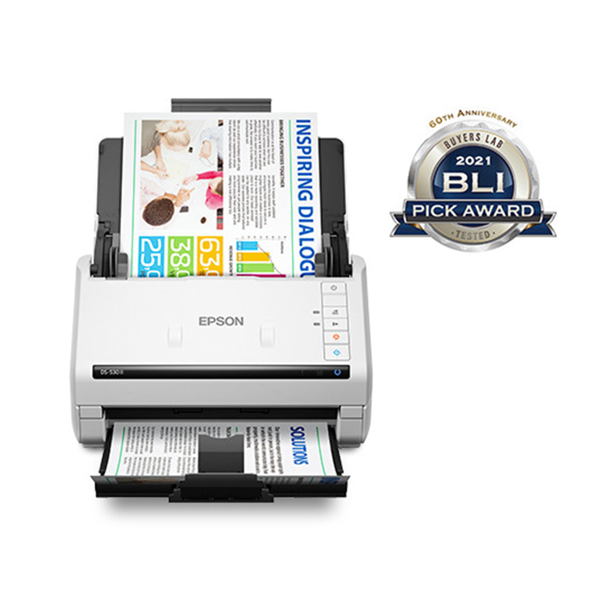 Escáner de Escritorio Epson WorkForce DS-530 II Dúplex 600dpi Alim 50 Pág USB3.0