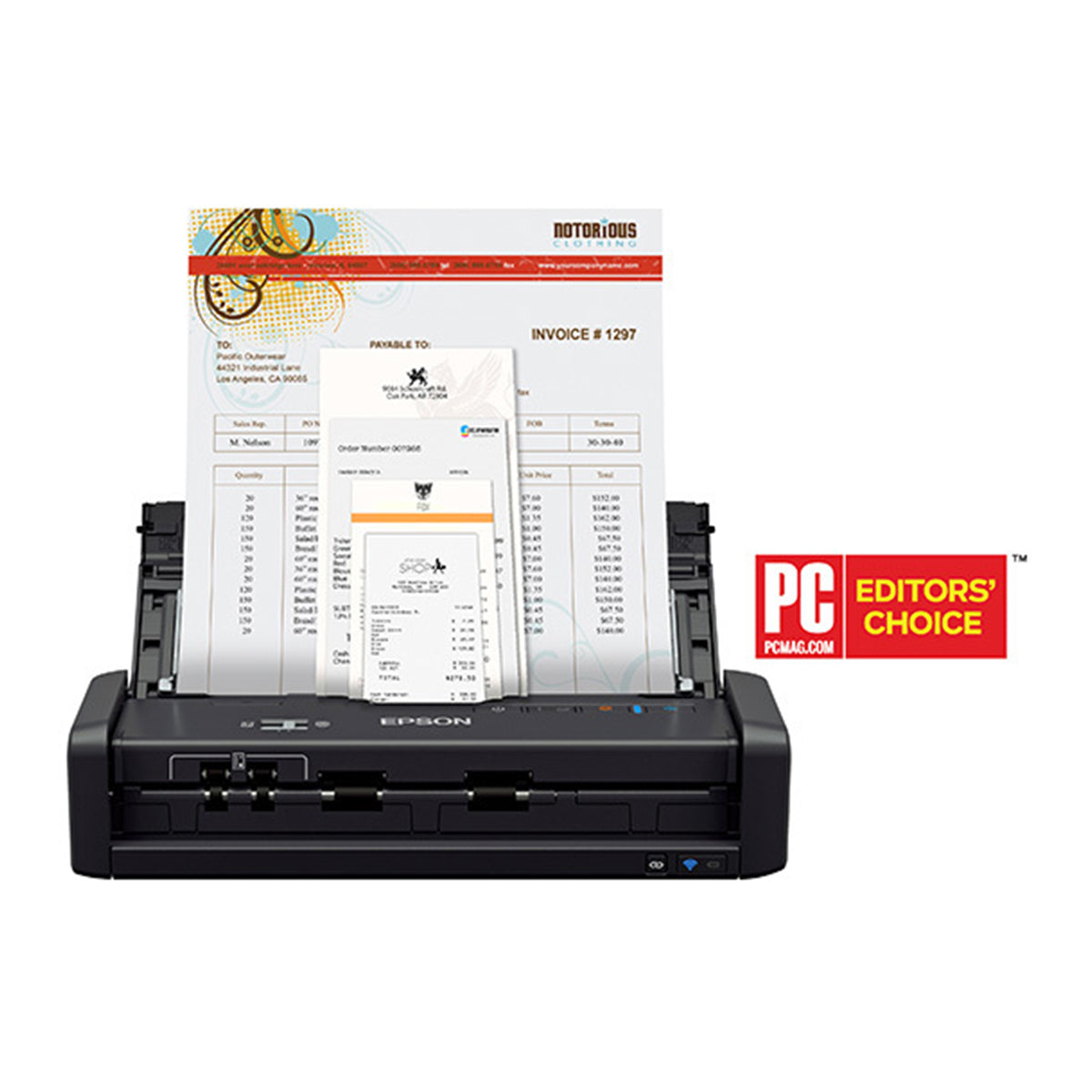 Escáner de Escritorio Portátil Epson WorkForce ES-300W 600dpi WiFi USB ADF