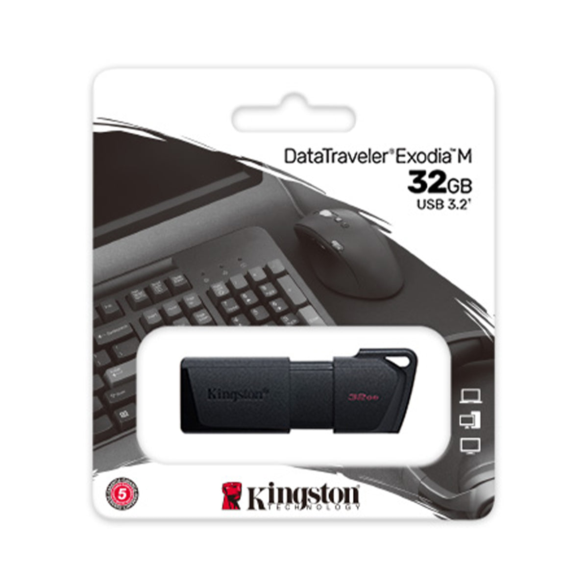 Pendrive Kingston DataTraveler Exodia M 32GB USB 3.2 GEN1 Negro