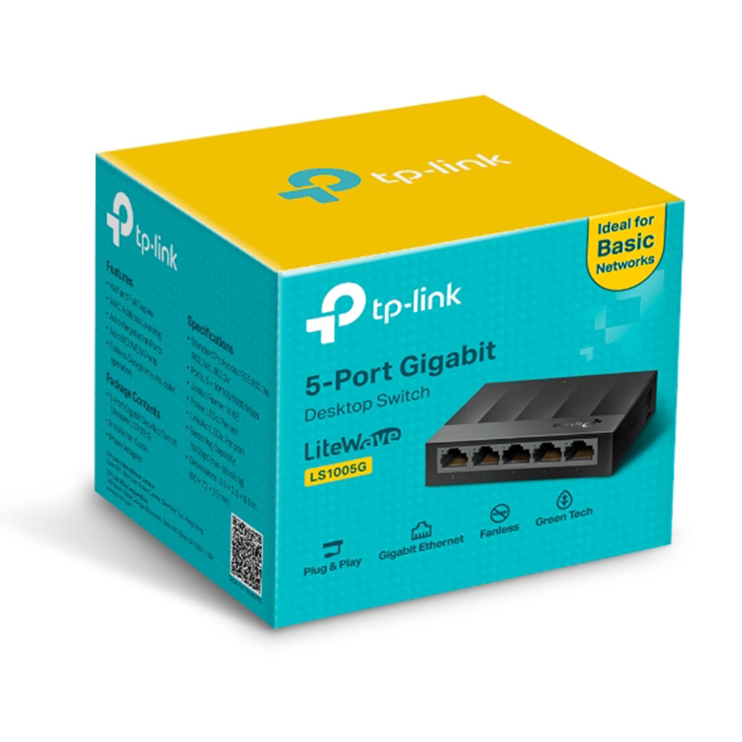 Switch de Escritorio de 5 Puertos TP-Link LS1005G, 10/100/1000Mbps