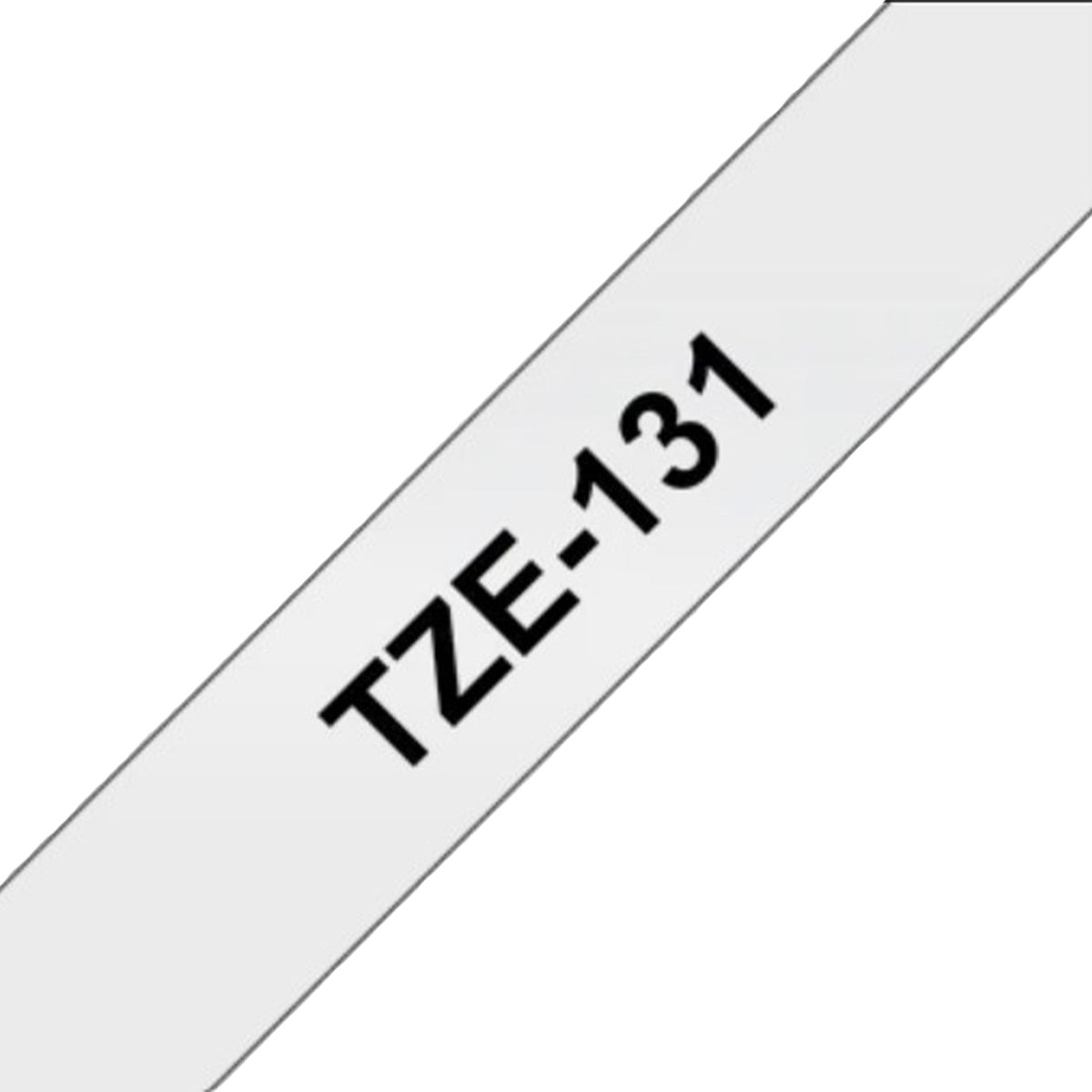 Cinta Rotuladora Brother TZe-131 Adhesivo estándar 12mm x 8m transparente letras negras