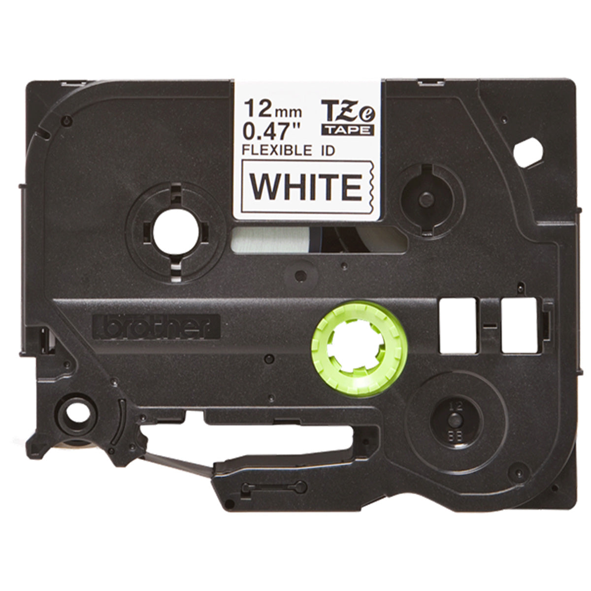 Cinta Rotuladora Brother Flexible TZe-FX231 12mm x 8m blanca letras negras