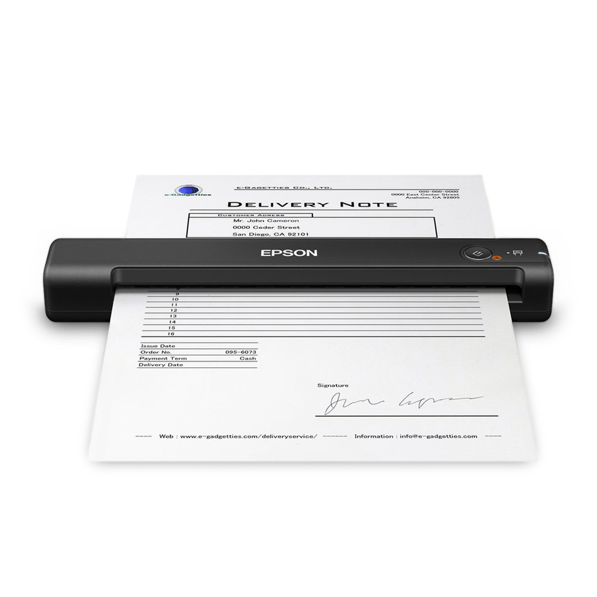 Escáner de Escritorio Portátil Epson WorkForce ES-50 600dpi 5.5ppm USB 2.0