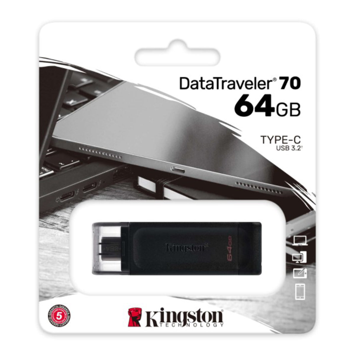 Pendrive Kingston DataTraveler DT70 64GB USB 3.2 GEN1 Tipo C