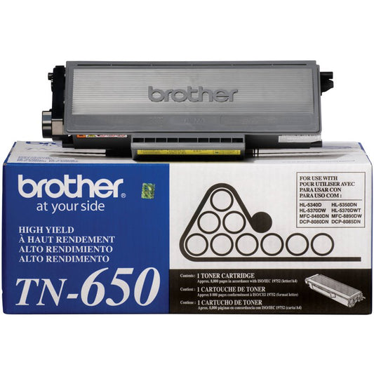Tóner Brother Original TN650 rendimiento 8.000 páginas Negro