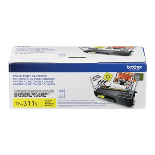 Tóner Brother Original TN311Y rendimiento 1.500 páginas Amarillo
