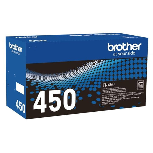 Tóner Brother Original TN450 rendimiento 2.600 páginas Negro