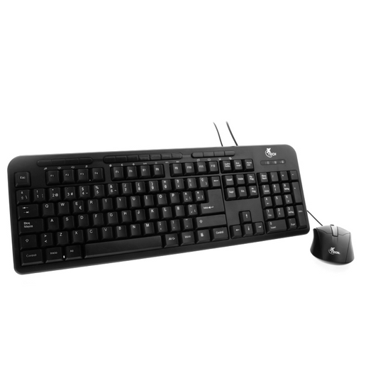 Kit Teclado Mouse Xtech XTK301S Alámbrico, Español, Multimedia
