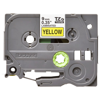 Cinta Rotuladora Brother TZe-621 Adhesivo estándar 9mm x 8mts Negro sobre Amarillo