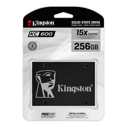 Unidad de estado sólido SSD Kingston KC600 de 256GB  SATA 3 2,5"