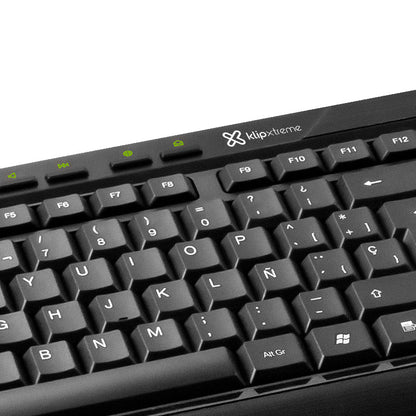 Kit Teclado Mouse KlipXtreme KCK-251S Alámbrico, Español, Multimedia