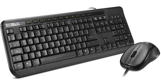 Kit Teclado Mouse KlipXtreme KCK-251S Alámbrico, Español, Multimedia