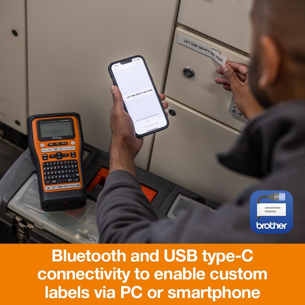 Rotuladora industrial Brother PTE560BTVP, 30mm/s, USB-C, Bluetooth