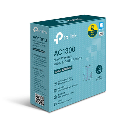 Adaptador inalámbrico USB AC1300 Nano MU-MIMO TP-LINK Archer T3U Nano