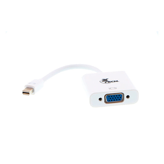 Adaptador convertidor Mini DisplayPort macho a VGA hembra Xtech XTC-340