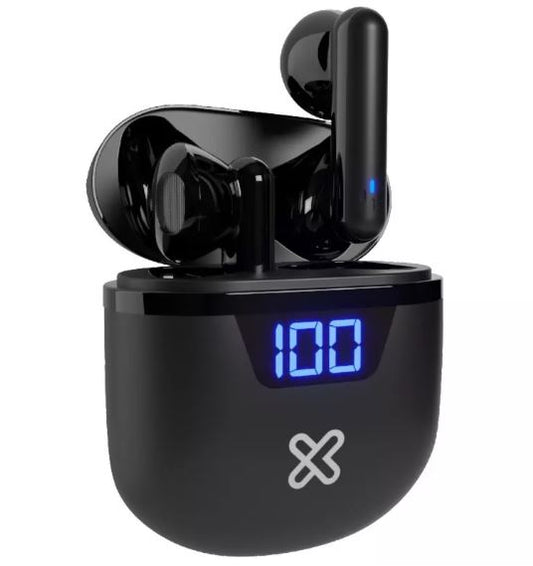 Audífonos Inalámbricos KlipXtreme Touchbuds KTE-006BK Negro Bluetooth TWS, IPX3,con micrófono y estuche