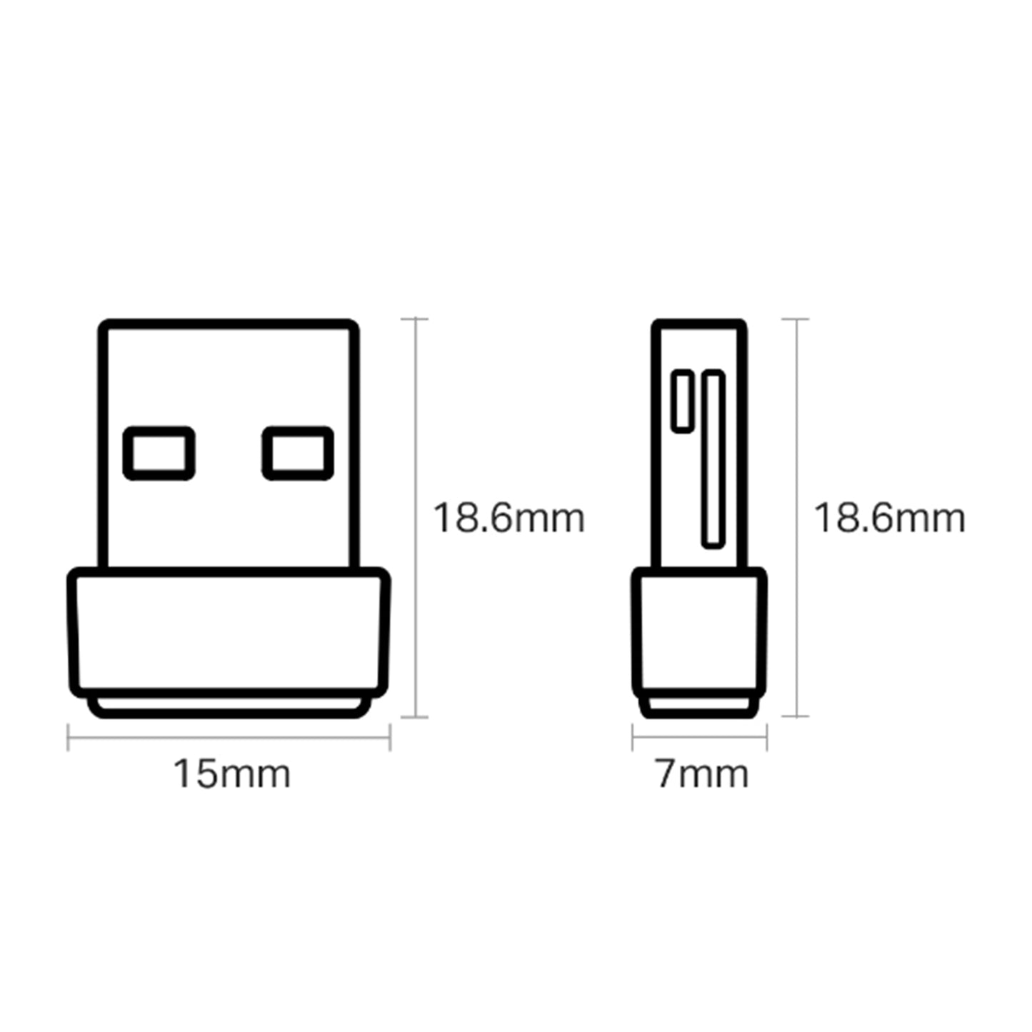 Adaptador de red Wi-Fi TP-Link Archer T2U Nano doble banda, AC600, 600 Mbps