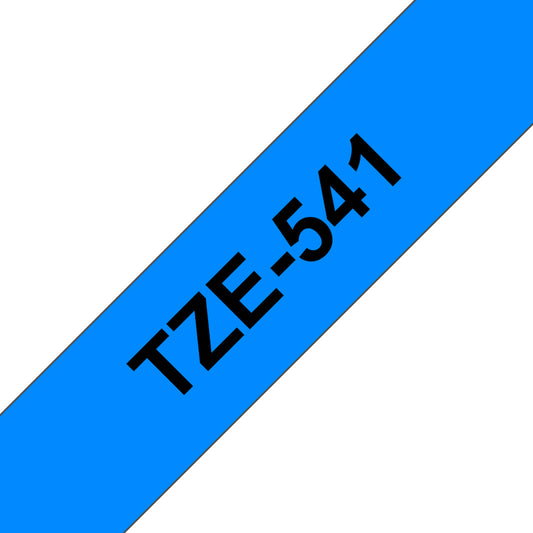 Cinta Rotuladora Brother TZe-541 Adhesivo estándar 18mm x 8m Azul letras negras