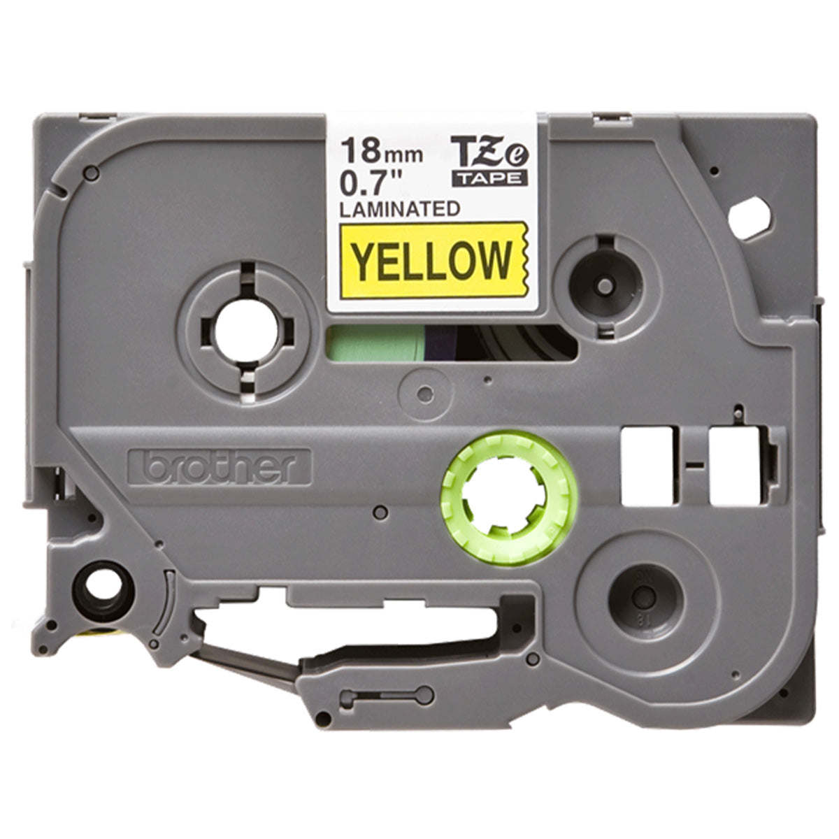 Cinta Rotuladora Brother TZe-641 Adhesivo estándar 18mm x 8mts Negro sobre Amarillo
