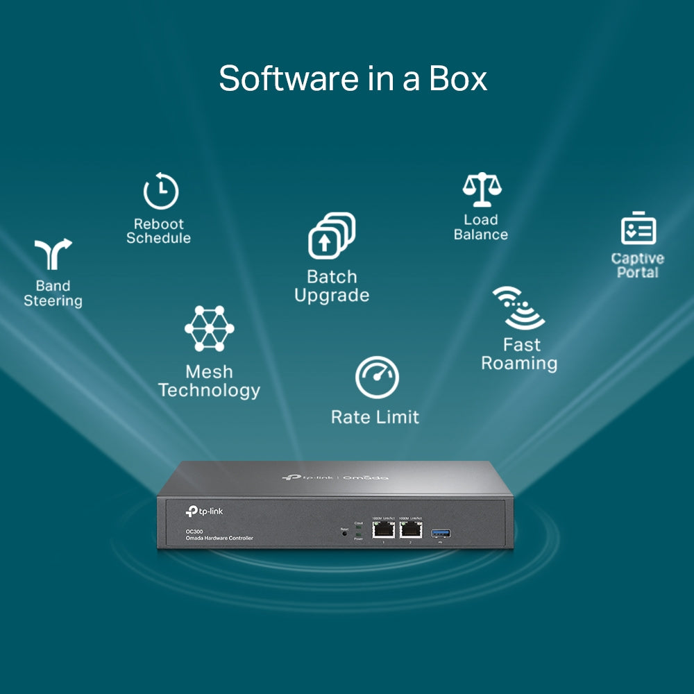 Controlador Hardware TP-LINK Omada OC300 - GigE - AC 100/240 V 2 puertos Gigabit