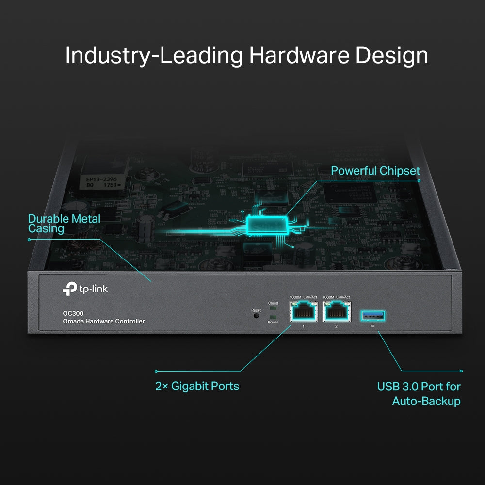 Controlador Hardware TP-LINK Omada OC300 - GigE - AC 100/240 V 2 puertos Gigabit