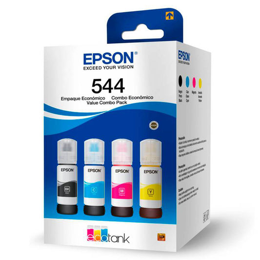 Kit 4 Botellas de Tinta Original Epson T544 C/M/Y/BK