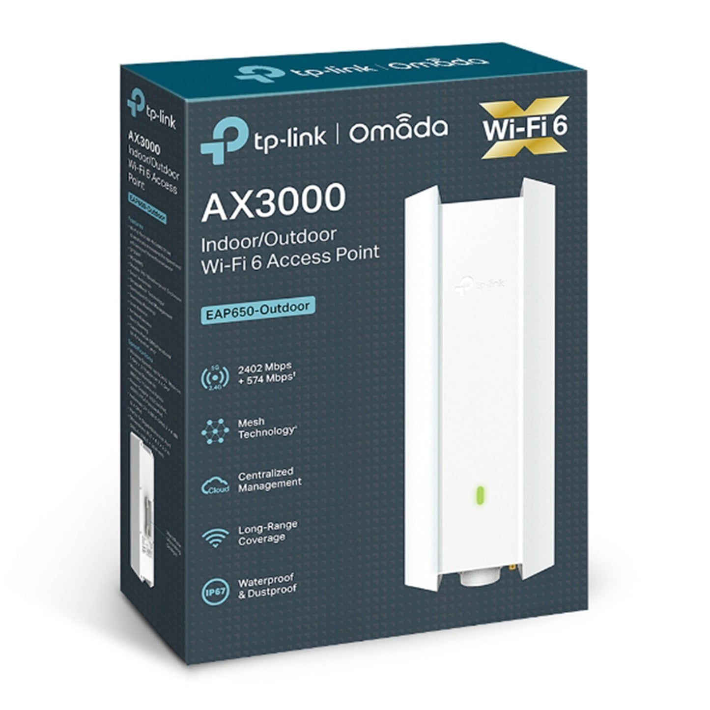 Punto de Acceso TP-Link AX3000 Indoor/outdoor Dual Band 1 puerto LAN