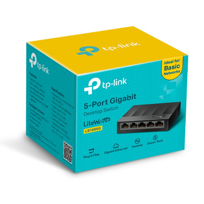 Switch de Escritorio de 5 Puertos TP-Link LS1005G, 10/100/1000Mbps