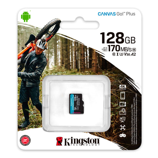 Tarjeta de Memoria MicroSD Kingston Canvas Go! Plus 128GB