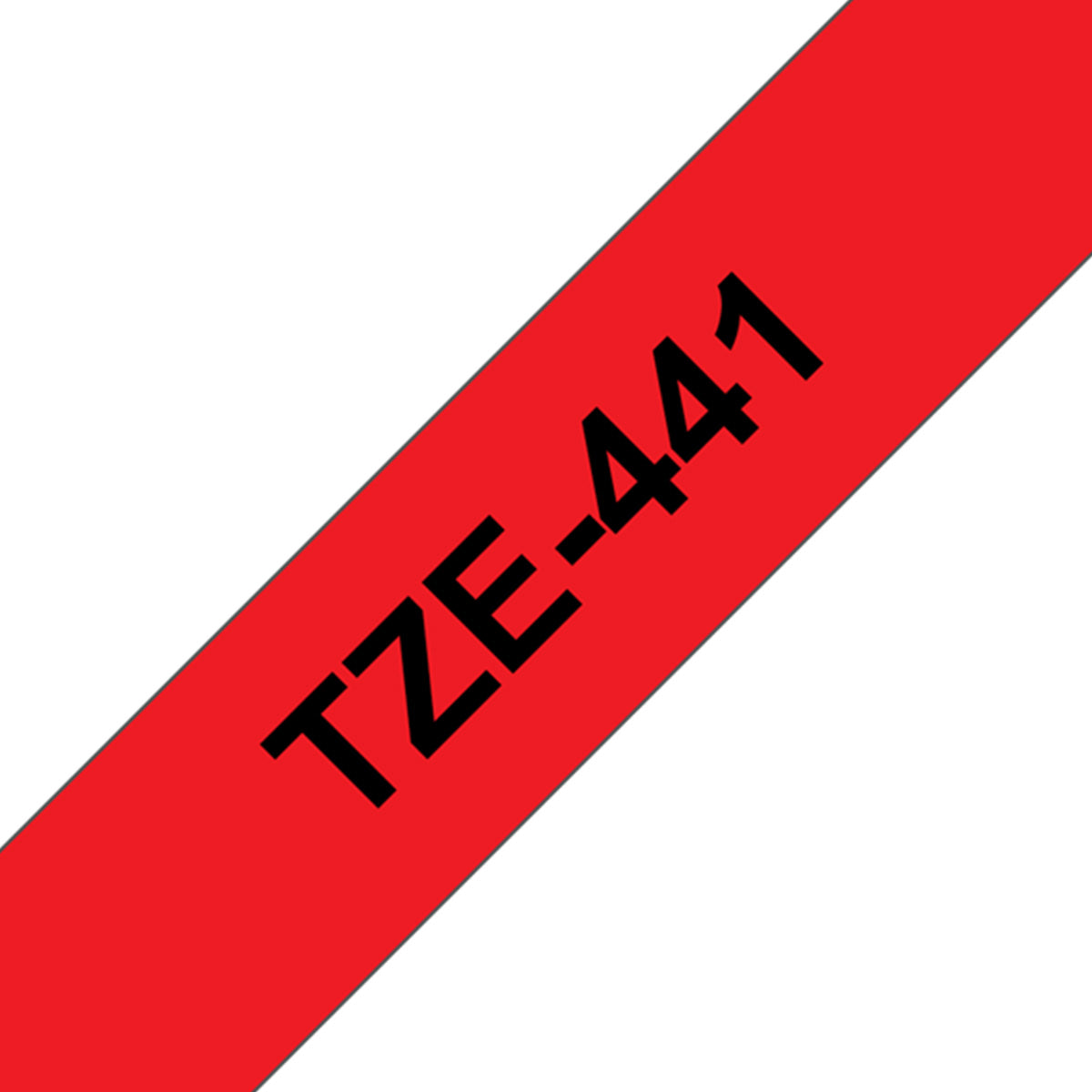 Cinta TZe-441 de Brother para rotuladoras P-Touch, 18mm de ancho y 8 metros de largo, color rojo letras negras