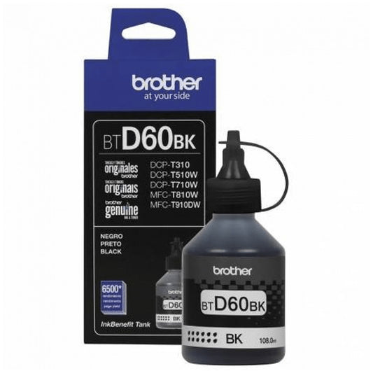 Botella de Tinta Original BTD60BK Negro 108ml ultra alto rendimiento