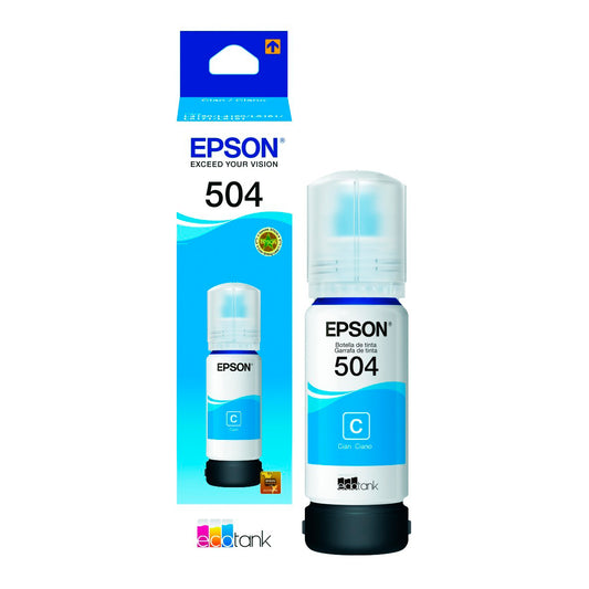 Botella de Tinta Original Epson T504220-AL Cian