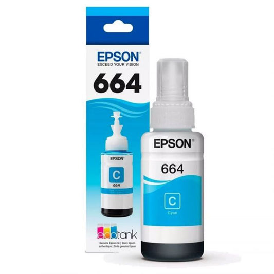 Botella de Tinta Original Epson T664220-AL Cian