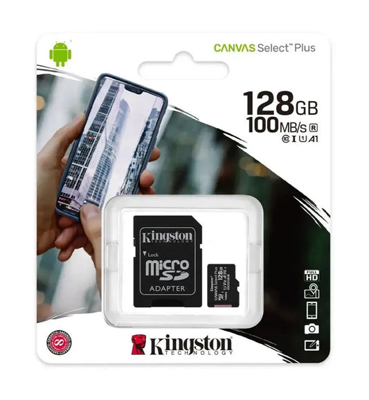 Tarjeta de Memoria MicroSD Kingston Canvas Select Plus 128GB