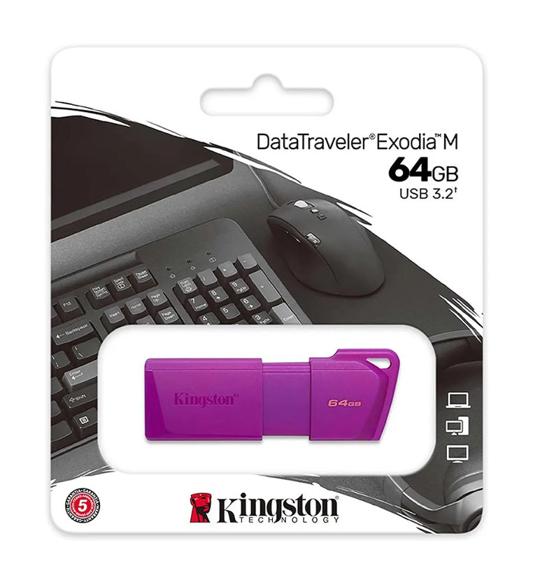 Pendrive Kingston DataTraveler Exodia M 64GB USB 3.2 GEN1 Púrpura